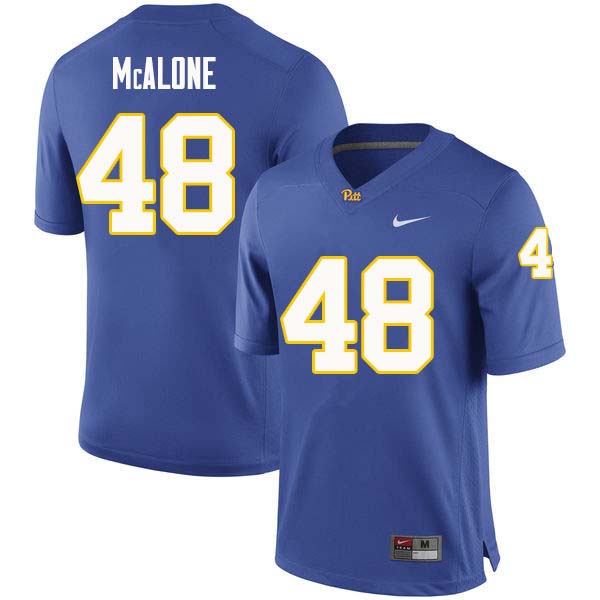 Men #48 Kellen McAlone Pittsburgh Panthers College Football Jerseys Sale-Royal